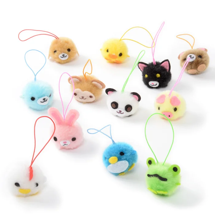 Piyotama Friends Pon Pon Mini Plushies - Set Of 12 3 Piyotama Friends Pon Pon Mini Plushies - Set Of 12