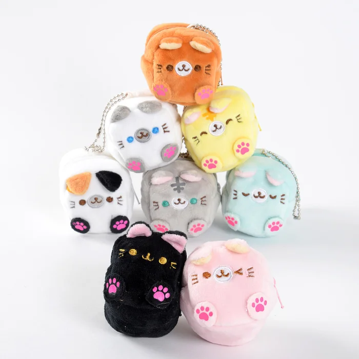 Square Cat Plush Coin Cases 3 Square Cat Plush Coin Cases